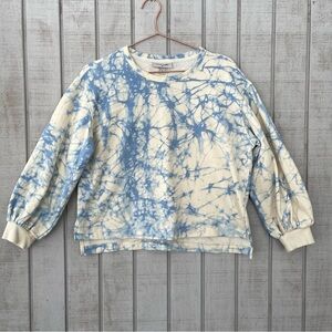 💙 Rachel Comey Target Tie Dye Sweatshirt Blue Cream Cropped Medium Minimalist